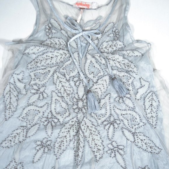 NEW FREE PEOPLE LA PALMA TRAPEZE MINI DRESS, SMALL - Picture 10 of 14